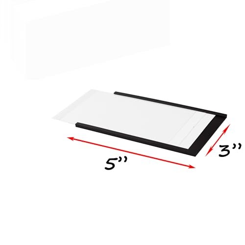 Realth C Channel Magnetic Label Holders 50 Pack 3'' x 5'' with Paper Inserts and Clear Plastic Protectors, Magnetic Data Card Holders File Cabinet Labels for Metal Racks and Shelves - Image 2