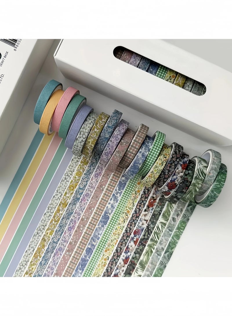 20 Rolls Combination Package Journal Thin Tape Retro Washi Tape Ancient Style Diary Tape Creative Decoration DIY Student - Image 3