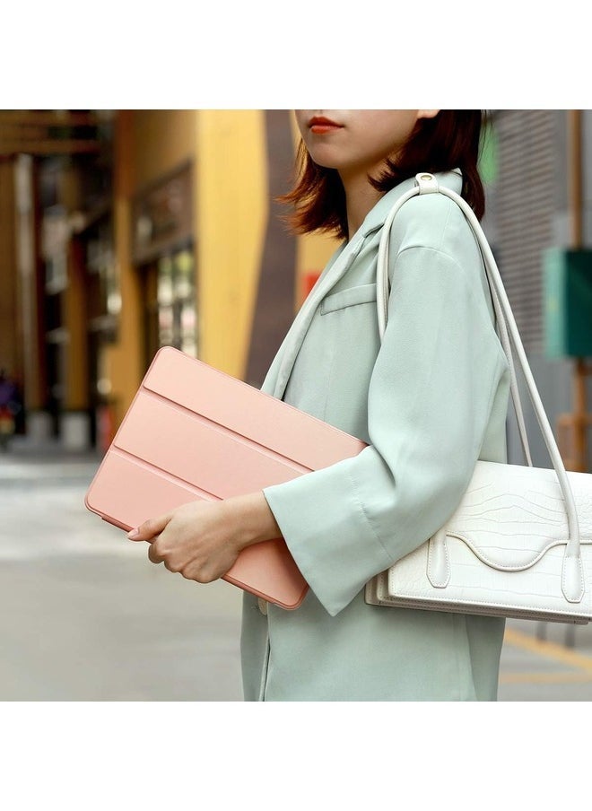 vesus Slim Rose Pink Trifold Case with Pencil Holder for iPad Air (13" M2 2024) & iPad Pro (12.9" 4th/5th/6th Gen) - Durable TPU Cover - Image 5