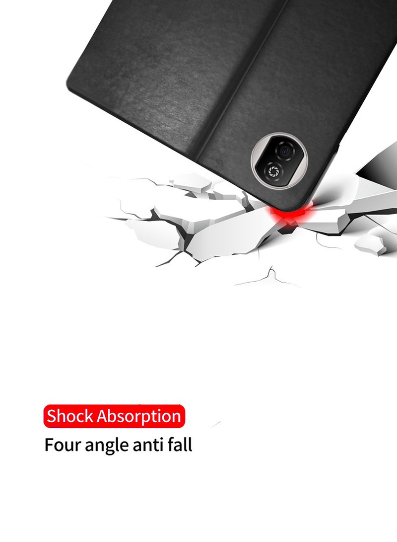 BYTER Honor Pad X7 2025 (8.7 inches) Classic PU Leather Trifold Stand Flip Case Cover (TCFPSR) - Black - Image 4