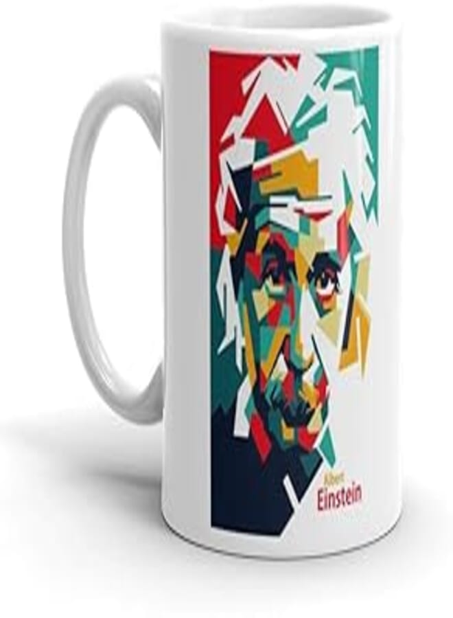 Albert einstein white mug