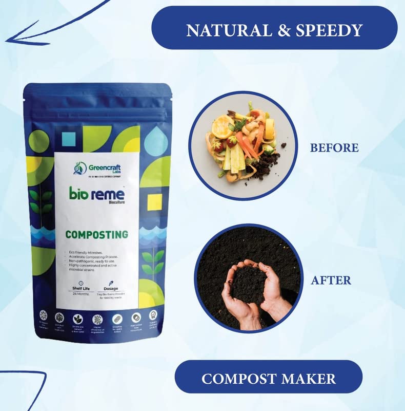 Bio Reme Compost Maker Powder 1kg EcoFriendly Microbes for Faster OdorFree Composting Richer Soil - Image 3