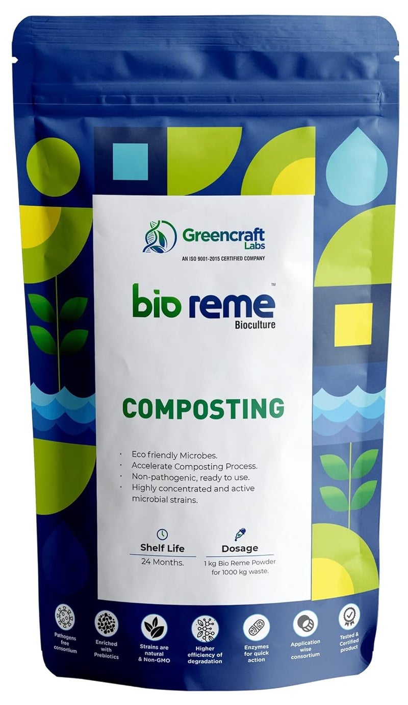 Bio Reme Compost Maker Powder 1kg EcoFriendly Microbes for Faster OdorFree Composting Richer Soil - Image 1