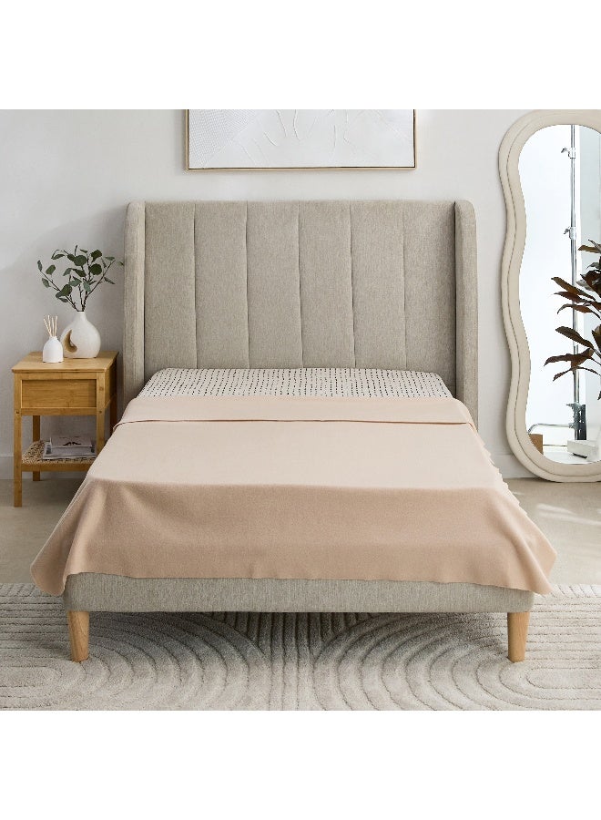 Home Box بطانية أتلانتا الصلبة من الفليس المعاد تدويره بحجم توأم 150 x 200 سم - Image 2