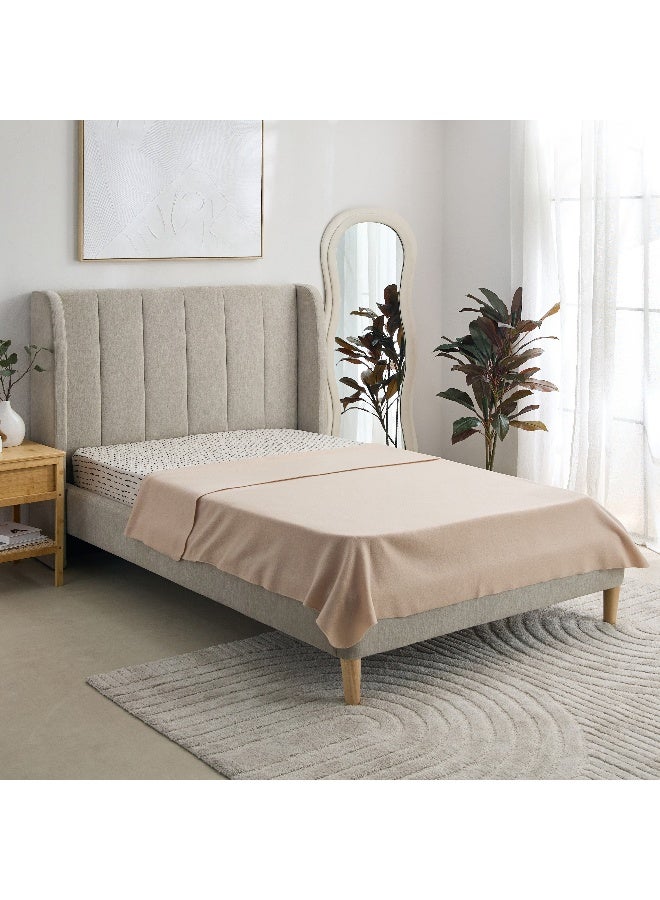 Home Box بطانية أتلانتا الصلبة من الفليس المعاد تدويره بحجم توأم 150 x 200 سم - Image 1