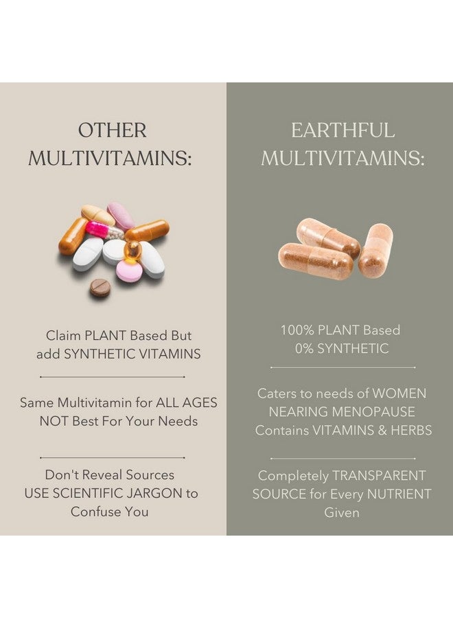 earthful Earthful Menopause Hair Care Combo | Multivitamin Women 40+ & Root Nourish Capsules | 100% Plant, Non-Synthetic | For Hair Health, Hormonal Balance | With Biotin, Grape Seeds, Vitamin D3 & K2 - Image 4