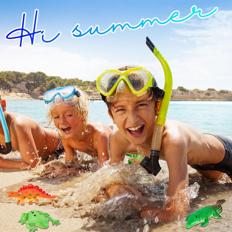 Outus 8 Pieces Growing Animal Creature Expandable Giant Grow 3D Water Creature Set Easter Egg Basket Filler Grow in Water Fish Favors Party Supply Gift PiÃ±ata Stuffer Classroom Prize(Multiple Animal) - Image 5