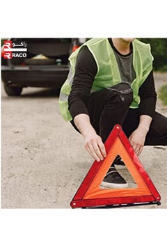 راكو RACO Emergency Warning Car Triangle Road Safety Reflective Foldable Fold Up Complied with European Standard ECE R27  - Image 4