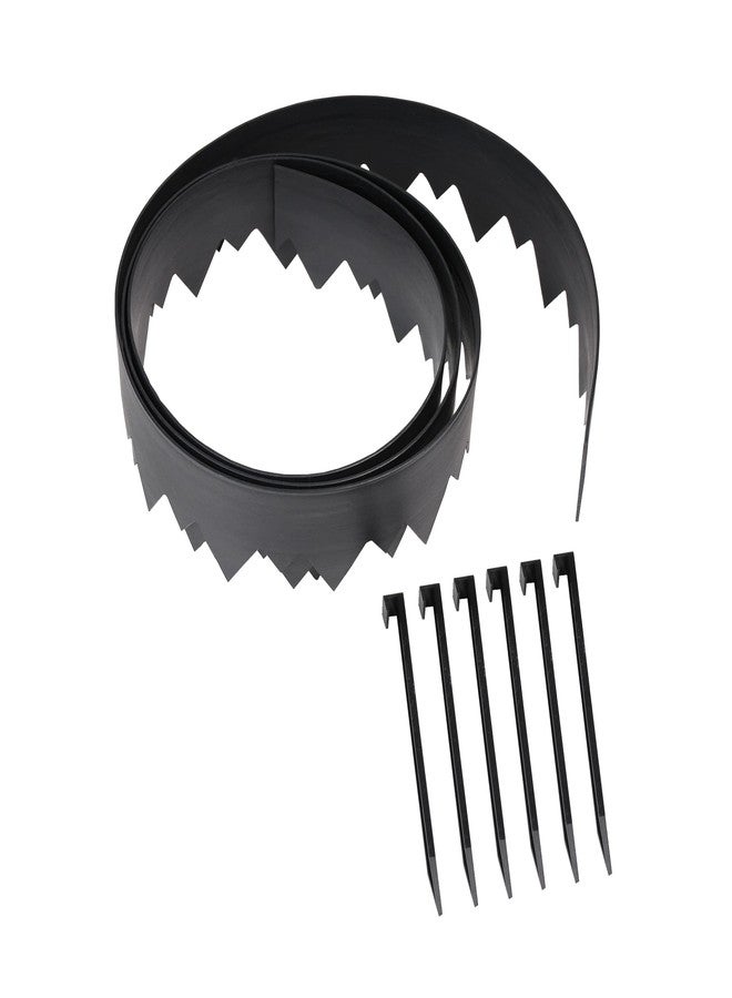 EasyFlex Pound-in Landscape Edging with Bonus Anchoring Stakes, 4.5 in. Straight Top Plastic Garden Border, 20 Foot Kit, Black, (3500-20CXX-3) - Image 1