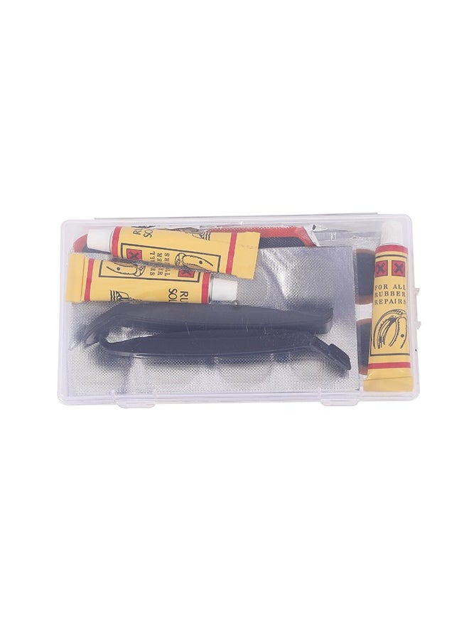 LAWAZIM - Bicycle Inner Tube Puncture Patch Kit with Portable Storage Box - Patches, Tire Levers, Vulcanizing Fluid, Metal Rasps, and Valve Core Tools - Ideal for Mountain and Road Bikes - Image 1