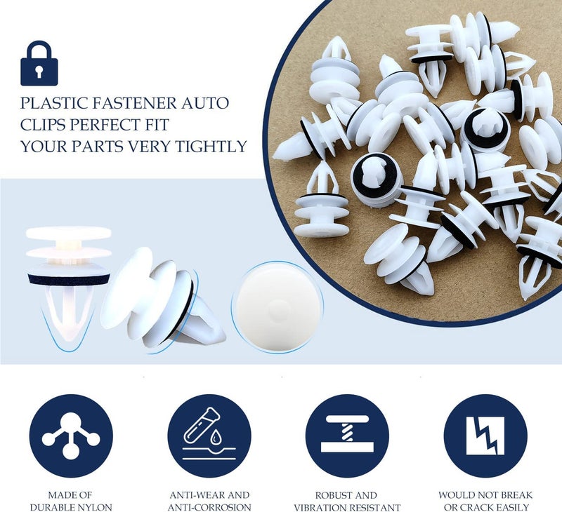 TOPCNOEM 30pcs Door Trim Panel Retainer Clip, Compatible with GM Chevrolet Saab Hummer H2 Equinox Camaro GMC Cadillac ATS CTS SRX 11519031 - Image 4