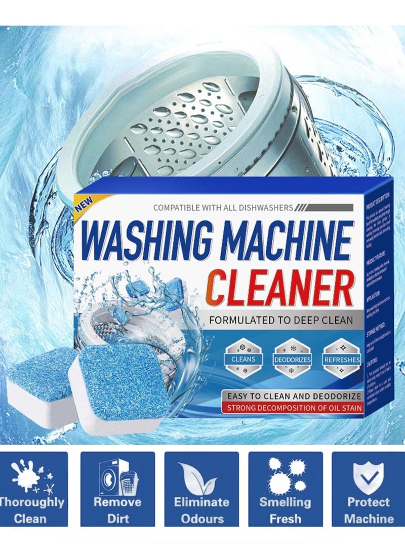 Washing Machine Cleaner Descaler 24 Pack - Deep Cleaning Tablets For HE Front Loader & Top Load Washer, Septic Safe Eco-Friendly Deodorizer, Clean Inside Drum and Laundry Tub Seal  - Image 1