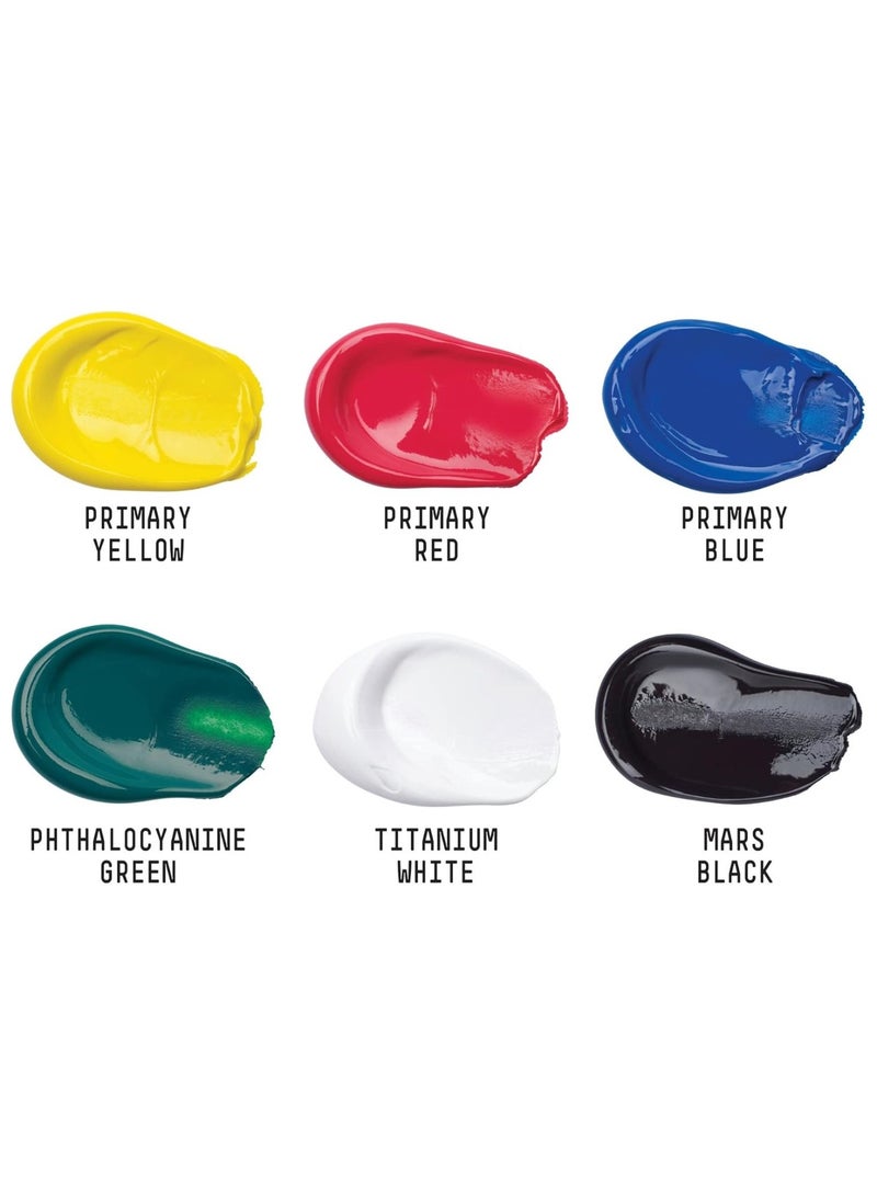 Liquitex 6-Piece Basics Acrylic Paint Tubes 22ml Content Per Tube - Image 3