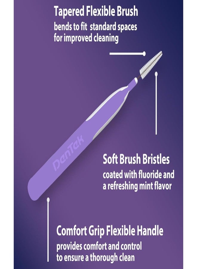 DenTek Advanced Clean Slim Brush Interdental Cleaners, Extra Tight Between Teeth Brushes, Plaque Removal, Dental Picks for Oral Care, Fresh Mint Mouthwash Blast, 32 Count (Pack of 1 - Image 4