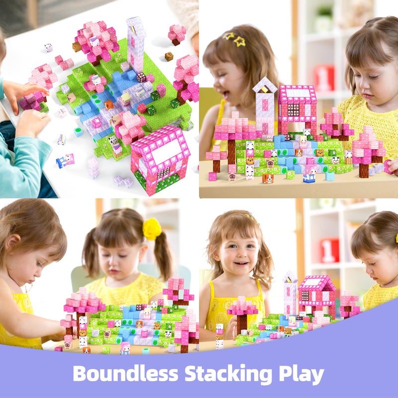 GobiDex 100PCS Magnetic Blocks Kid Building Toys for 3+ Years Old Girls, Upgraded STEM Sensory Gifts for Princess, Kids Magnets Game for Toddler - Image 5