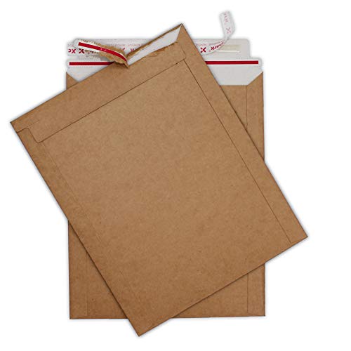 Xxcxpark 25 Pack kraft brown Rigid Mailers 9.25 x 11.75 inches, Self Seal Photo Document Mailers Premium Cardboard Keep Flat Envelopes for Photos, Pictures, Papers, Files, CD - Image 4