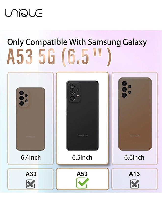 يونيك متوافق مع سامسونج جالاكسي A53 5G حالة الحب القلب تصفيح معصمه الفاخرة أنيقة حالة حامي الكاميرا لينة TPU مسند واقية الزاوية الخلفية جراب جالكسي A53 5G - أبيض - Image 2