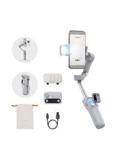 hohem Hohem iSteady X3 3-axis Palm Foldable Smartphone Gimbal with built in extendable selfie rod, detachable remote controller and Ai Tracking (Grey)  - Image 1