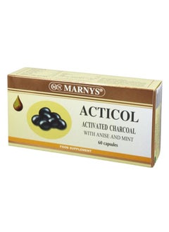 MARNYS Acticol Activated Charcoal Capsules 60's  - Image 1