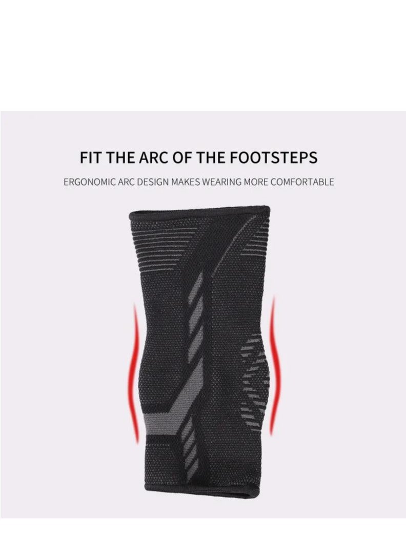 Y&D Ankle Compression Sleeve Plantar Fasciitis Socks for Women and Men, Brace Foot Achilles Tendonitis Stabilizer 1Pair Black Medium - Image 4