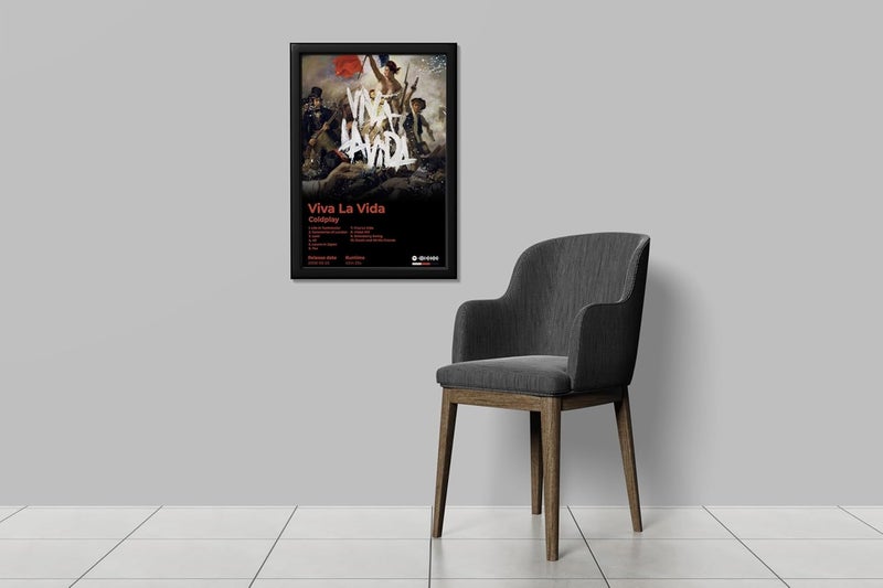 BLINKART BLINKART Aesthetic ColdPlay Viva La Vida Music Album Songs Hanging Photo Frame Poster 13 10 Inch Wall ArtWork Print Decor For Home Bedroom Living Room Bedroom Home Office Study Room Gift  - Image 5