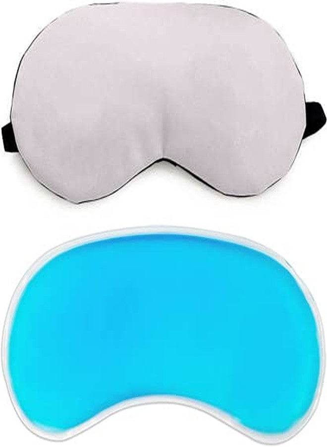 NEEV ENTERPRISE (PACK OF 3) Eye Mask For Sleeping Men Women With Cooling Gel For Night Deep Sleep, Dark Circles, Puffy Eye's, Dry Eyes And Eye Fatigue (WHITE COLOUR) - Image 2