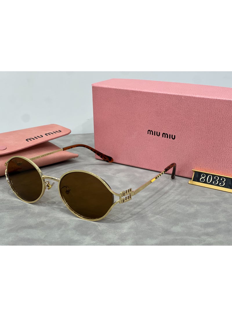 PRADA MILANO PRADA Miu Miu Unisex Protective Metal Sunglasses Cycling Sunglasses - Image 1