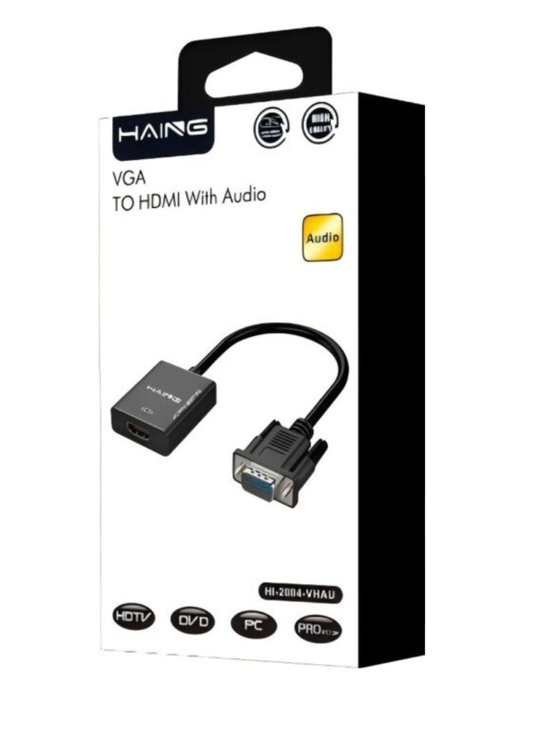 Haing VGA to HDMI with Audio Adapter