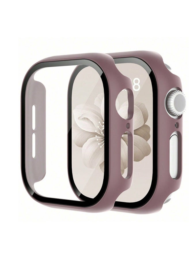 Neutral For Apple Watch10 Full Series Apple Watch Case Pc Frosted Oil Spray Tempered Film All-in-one Case - Image 1