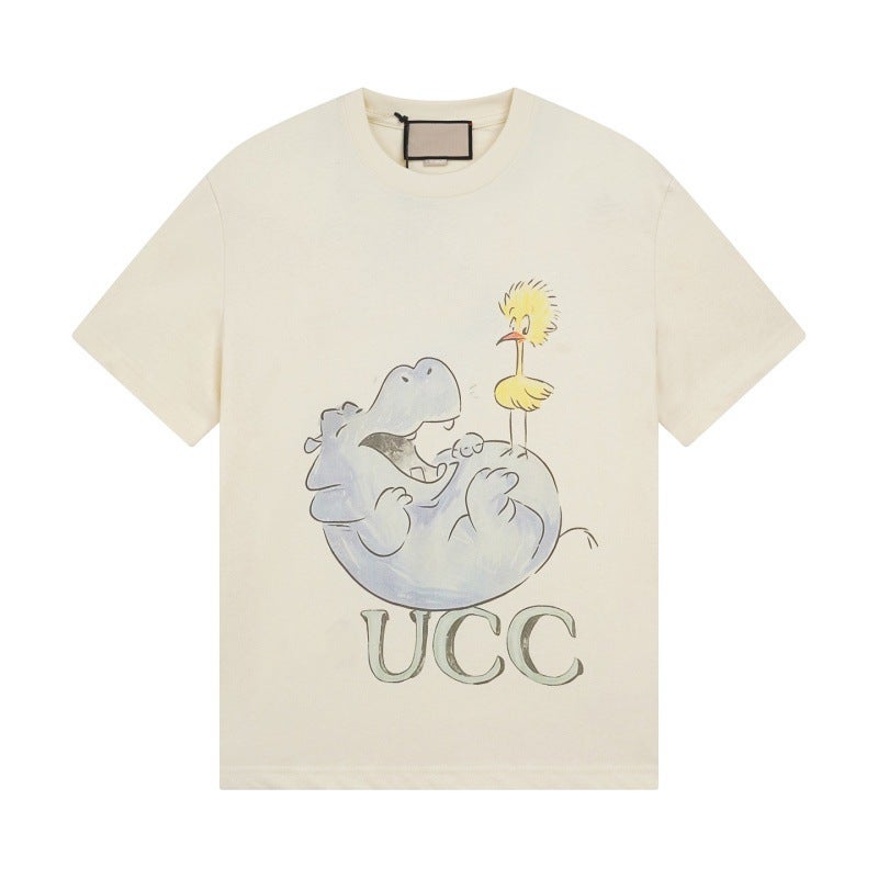 New Puppy Animal Pattern Series Printed Short-Sleeved T-Shirts For Men And Women, Versatile Loose Casual Fashion Short-Sleeved T-Shirts - Image 1