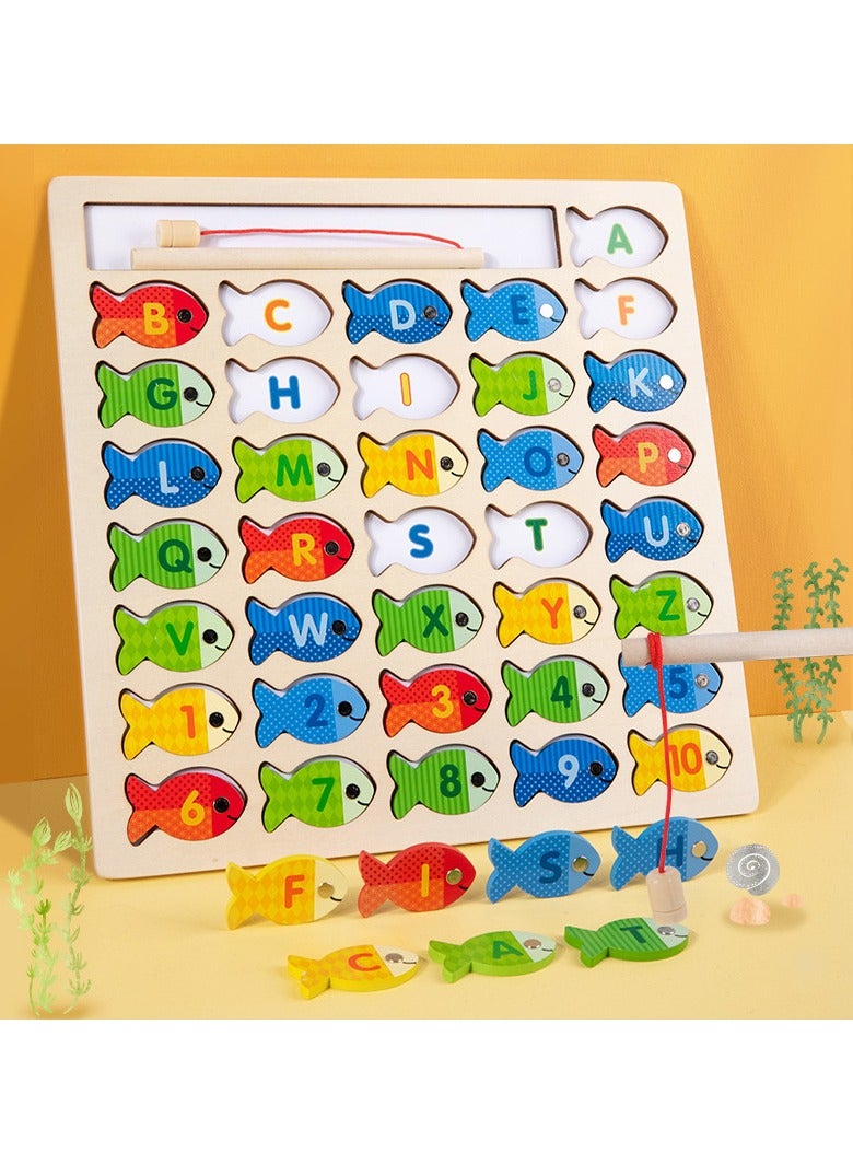 general Wooden letter and number fishing puzzles stimulate imagination creating self-invented gameplay that enhances focus allowing for growth through play - Image 3