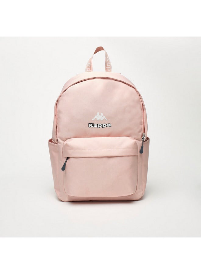 كابا حقيبة ظهر مدرسية بطبعة شعار للبنات مع أحزمة قابلة للتعديل وإغلاق بسحاب - Image 1