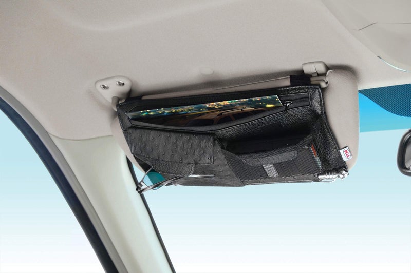 BELL Automotive 22-1-33225-8 Black Ostrich Visor Organizer, One Size - Image 2