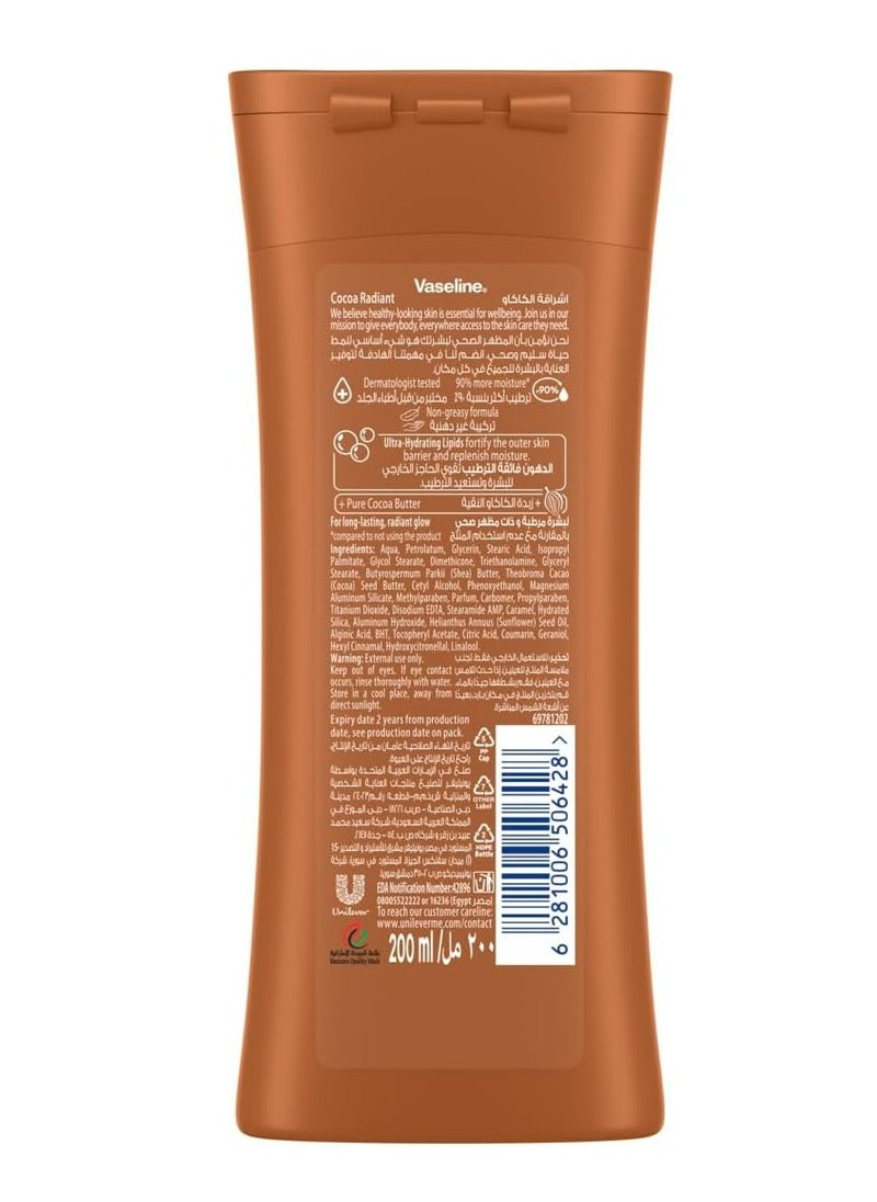 Vaseline - Intensive Care Cocoa Radiant Bady Lotion 200 ml - Image 1