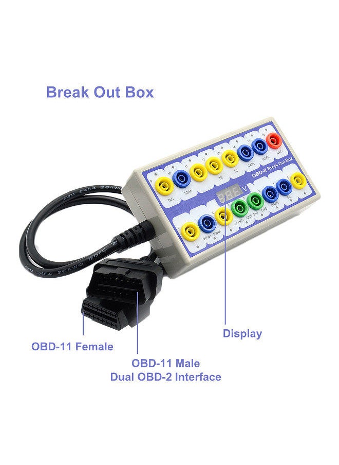 Generic - Professional Auto Car OBD-2 Break Out Box On-Board Diagnostics Breakout Box OBD-II Protocol Detector Diagnostic Connector - Image 1