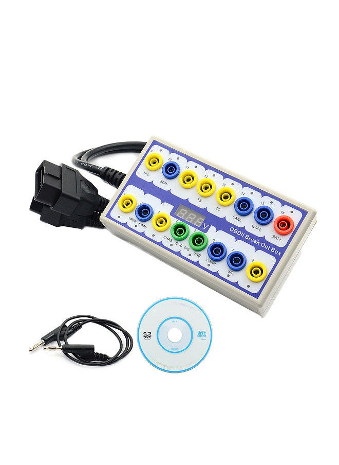 Generic - Professional Auto Car OBD-2 Break Out Box On-Board Diagnostics Breakout Box OBD-II Protocol Detector Diagnostic Connector - Image 1