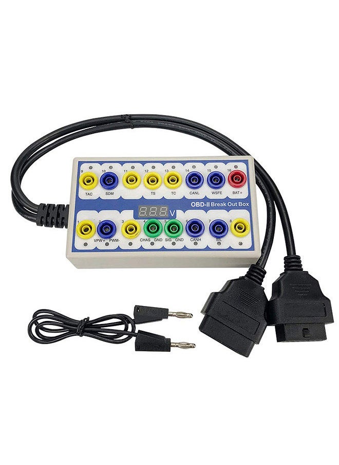 Generic - Professional Auto Car OBD-2 Break Out Box On-Board Diagnostics Breakout Box OBD-II Protocol Detector Diagnostic Connector - Image 1