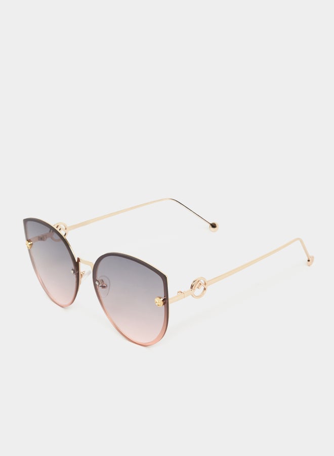 Styli Tortoiseshell Print Cat Eye Sunglasses - Image 1