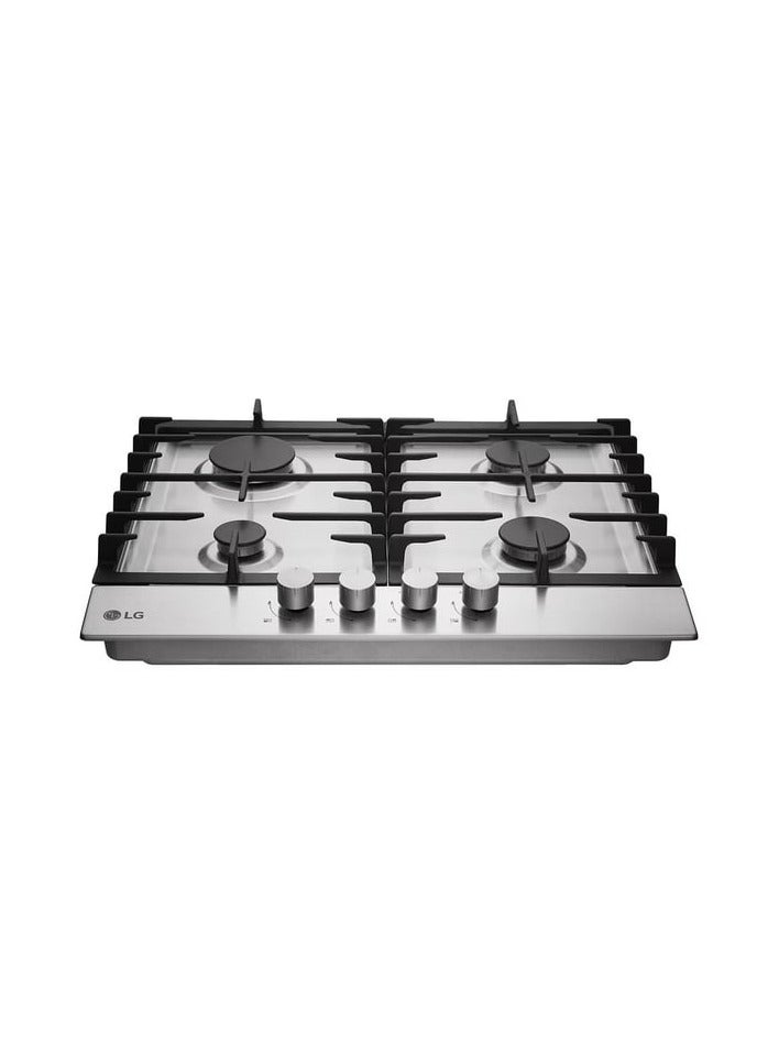 LG Built-in Gas Hob, 60CM, 4 Burners, Silver – HU641BBG.CSTZEEC HU641BBG.CSTZEEC Silver - Image 2
