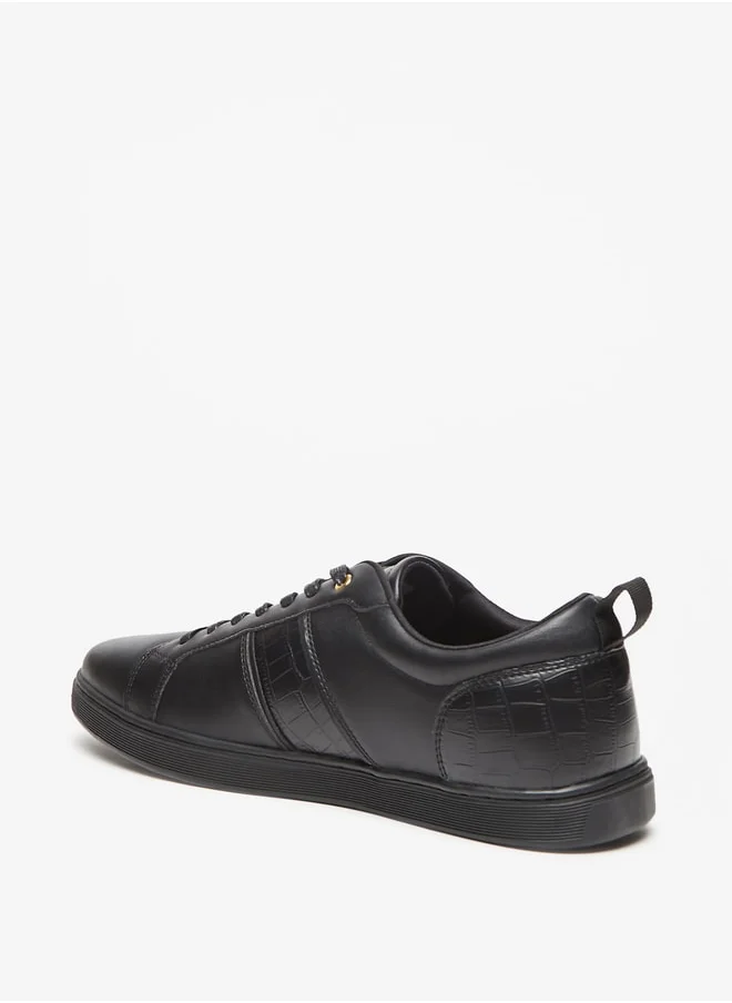 ال بي ال من شو اكسبرس Men's Textured Lace-Up Sneakers