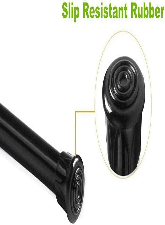 Ebonee 2PCS Tension Rod Window Short Curtain Rod,15.7 to 28inch Small Tension Rods, Adjustable Curtain Extension Closet Tension Rods for Cupboard, Black - Image 5