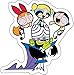 CD Visionary Powerpuff Girls Laughing at Mojo JoJo Sticker - Image 3