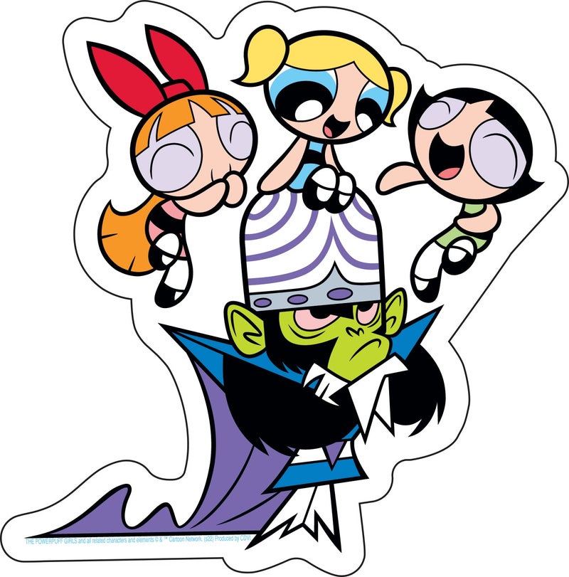 CD Visionary Powerpuff Girls Laughing at Mojo JoJo Sticker - Image 2