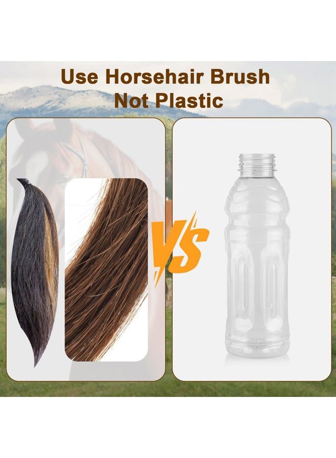 Lyssra 2-Piece Horsehair Shoe Brush Set with Beech Wood Handles – Premium Polishing and Cleaning Brushes for Leather Shoes – Soft, Durable Bristles for a High Shine and Gentle Care - Image 4