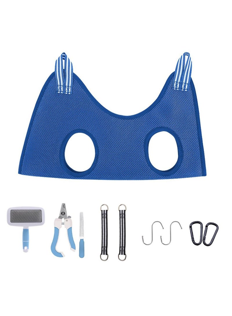 Arabest 10 قطع من حزام أرجوحة العناية بالحيوانات الأليفة مع مقص أظافر/مقص أظافر، مبرد أظافر، مشط، أرجوحة أظافر، حزام العناية لقص/تقليم الأظافر - Image 1