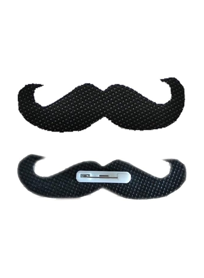 PRINTSHOP4ME MOVEMBER Mens No Shave November Prostate Cancer Mustache Ribbon Pins For Fundraising,Awareness And Events. - Image 1