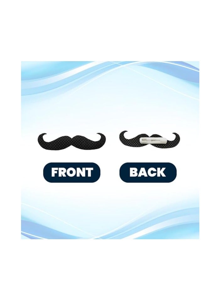 PRINTSHOP4ME MOVEMBER Mens No Shave November Prostate Cancer Mustache Ribbon Pins For Fundraising,Awareness And Events. - Image 2