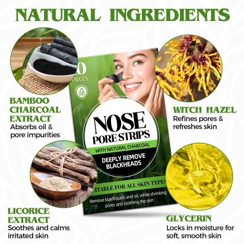Bellisinno Blackhead Remover Strip, Nose Strips Blackhead Remover, Charcoal Pore Strips for Men and Women, Deep Cleansing and Oil Control, Instantly Unclogs Pores, Nose Strips for All Skin Types (10 Counts) - Image 5