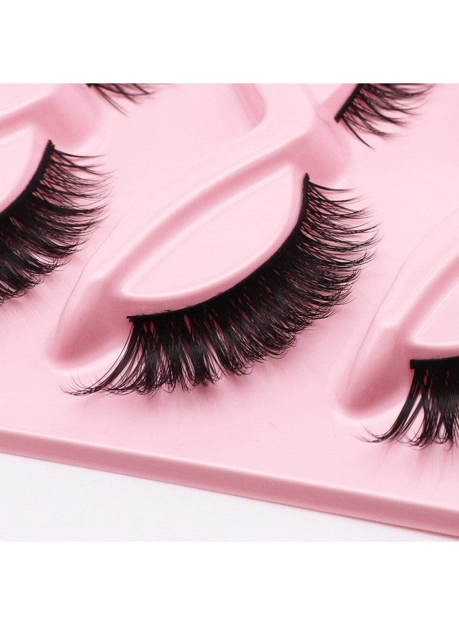 Veleasha Cat Eye Lashes Natural Look Fox False Eyelashes Gorgeous Wispy Faux Mink Lashes 5 Pairs Pack (Charming) - Image 4