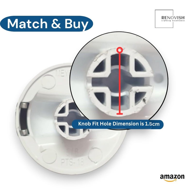 RENOVISH Washing Machine Knob Replacement for All Brands LG Washing Machine AccessoriesSemi Automatic Washing Machine Spare PartsDrain Spin Timer Switch Knob Set of 4 - Image 2